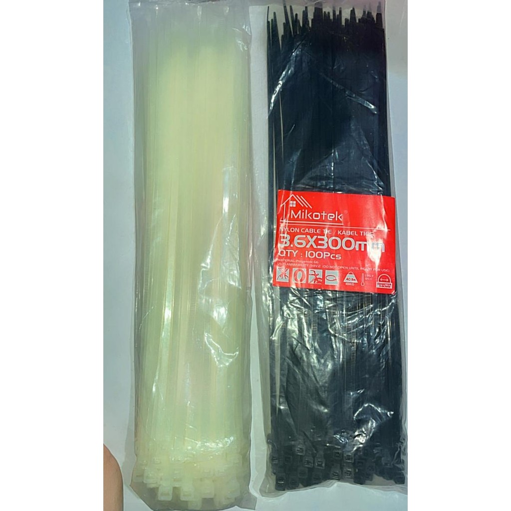 

OJ Kabel Ties 3.6 x 300 mm (30 cm) / Kabel Tis Tali Sabuk Pengikat