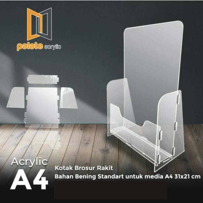 

OJ RAK/ TEMPAT BROSUR ACRYLIC A4/AKRILIK BOX BROSUR A4 PREMIUM