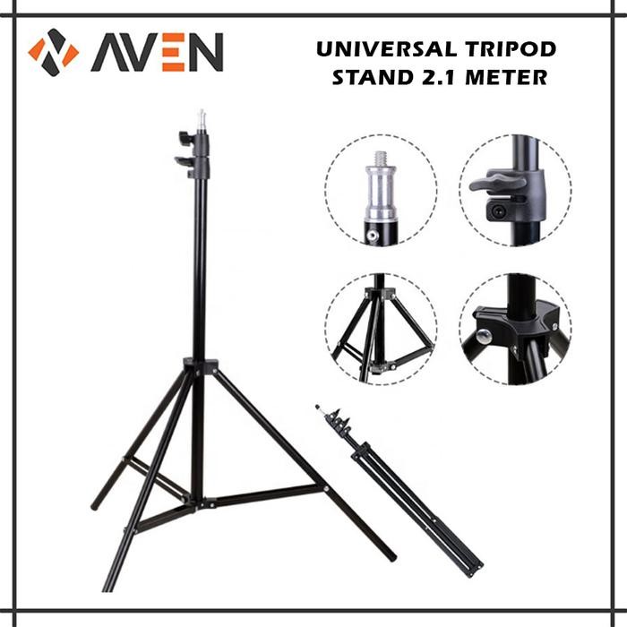 aven tripod 2,1m light stand / hp kamera selfie ring light 2,1 meter [kualitas terbaik]