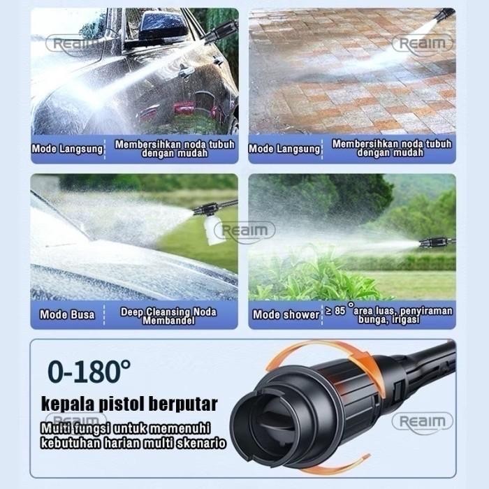 Reaim Alat Cuci Motor 200Bar High Pressure Cleaner Jet Cleaner Mobil Mesin Cuci Mobil Model: