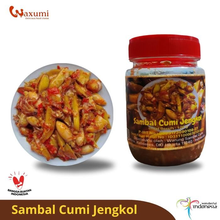 

ORIGINAL Waxumi - Sambal Cumi Jengkol Kemasan Botol Food Grade 120gr Makanan instan READY STOCK