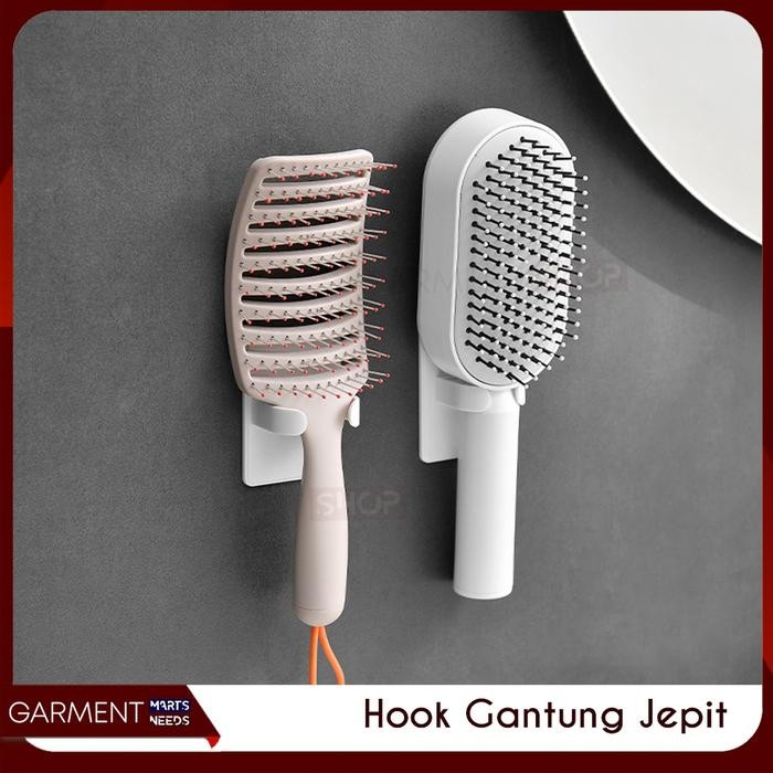 Hook Gantungan Tempat Sisir Catokan Rambut Shaver Rak Cermin Salon Kabinet Wastafel Kamar Mandi