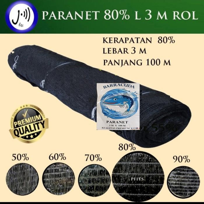 Paranet 80% lebar 3 M Rol / Shadingnet / Jaring anti sinar matahari
