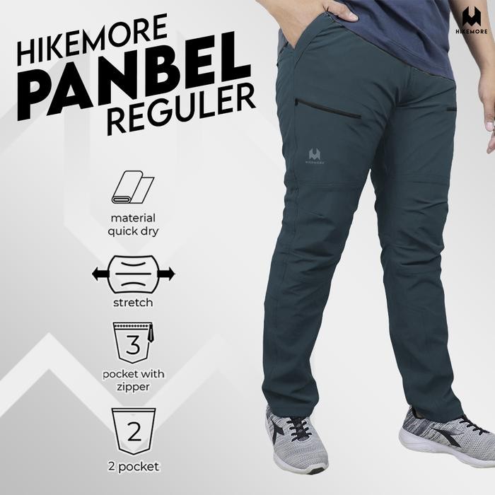 Credifox Powertec - Celana Hiking Running Quick Dry Pria Wanita Sport Pants Panbel Reguler Original