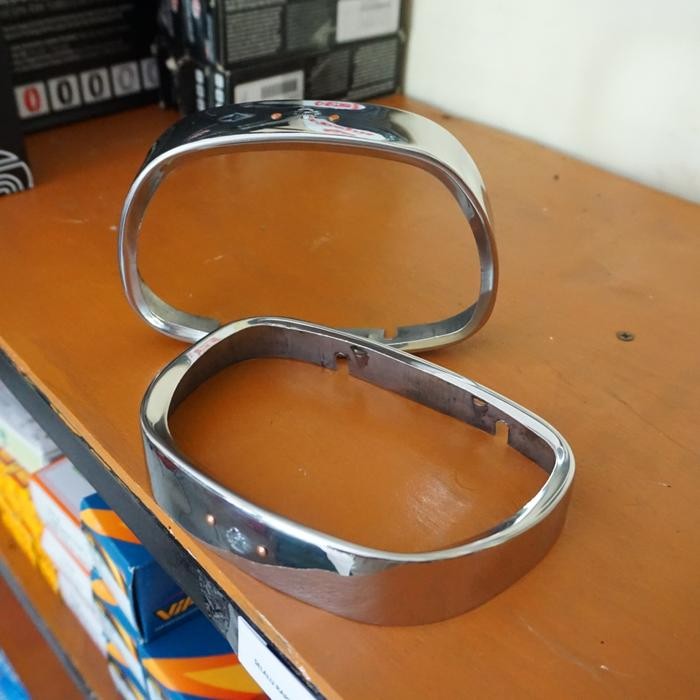 Ring Lampu Siem Chrome Vespa Super Sprint Stang Asbak Jenong