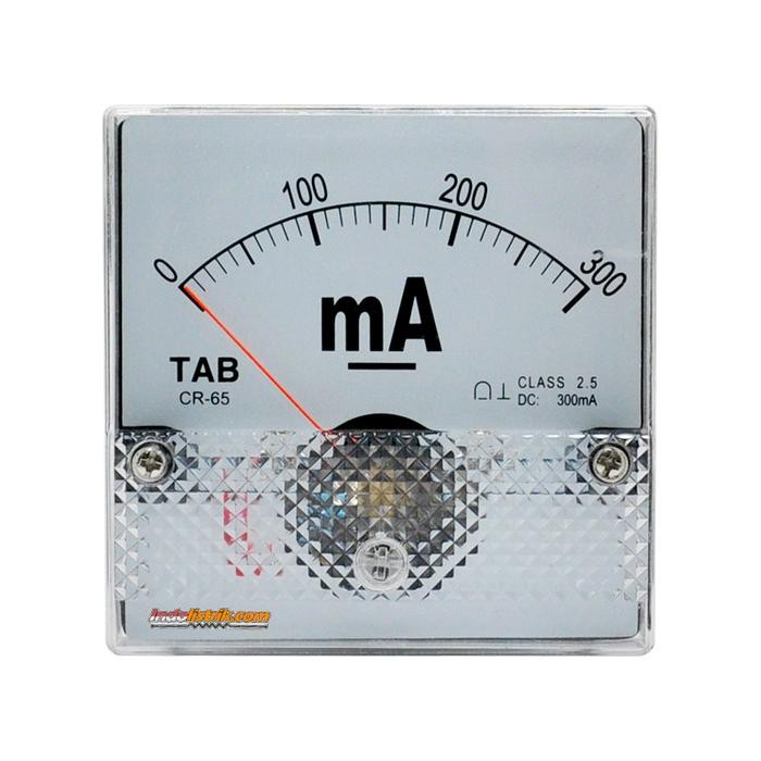 Ampere Meter Analog DC 300 mA CR65 Direct TAB