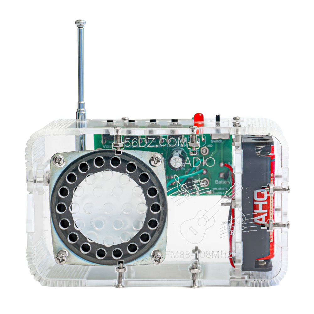 Terbaik DIY FM Radio Electronic Kit 50-108MHz Adjustable IC RDA5807 Soldering Practice Kit Anti-inte