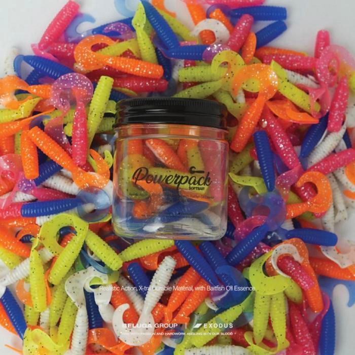 STOK TERBATAS  EXODUS SOFT LURE POWER PACK - CURLY TAIL 45 SOFTLURE - SOFT PLASTIC TERJANGKAU