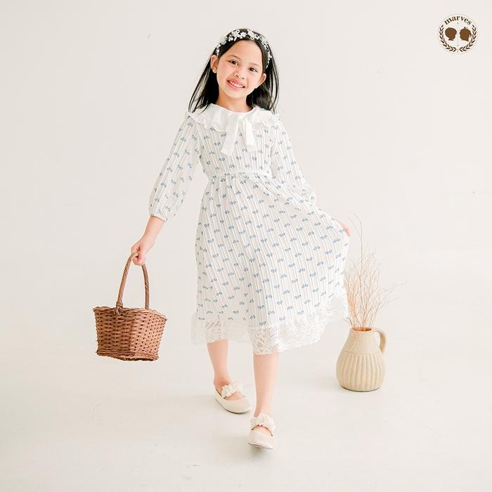MARVES Ariella Couple Dress Ibu Anak Tunik Baju Anak Perempuan Korean Style Bahan Crinckle