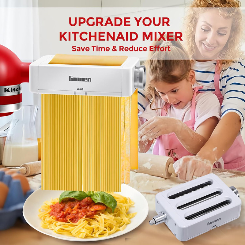 Pasta Attachment for KitchenAid Stand Mixer, 3-1 Pasta Maker Machine Included Pasta Sheet Roller,
