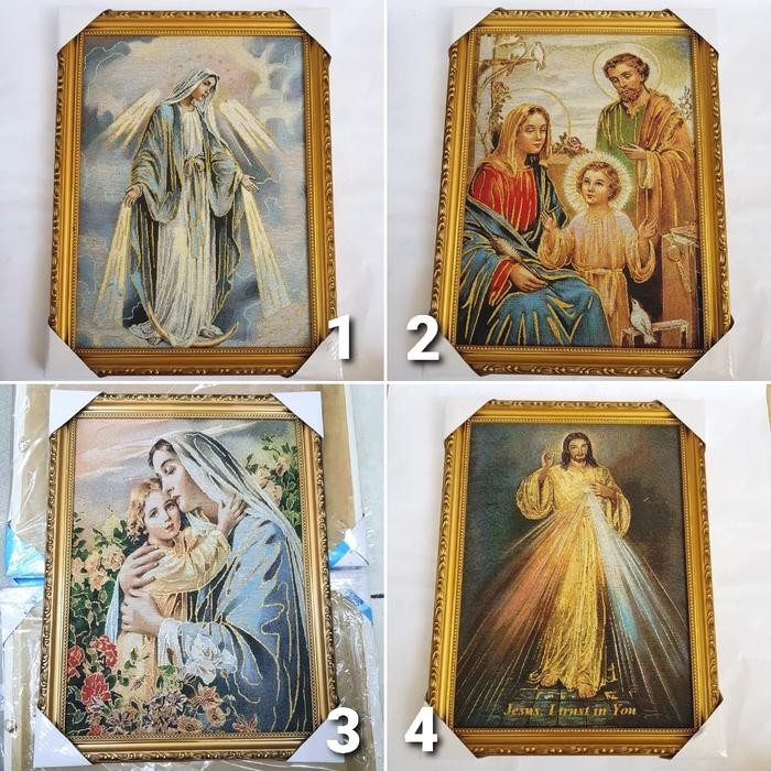 Pigura lukisan Keluarga Kudus / Yesus Maria besar