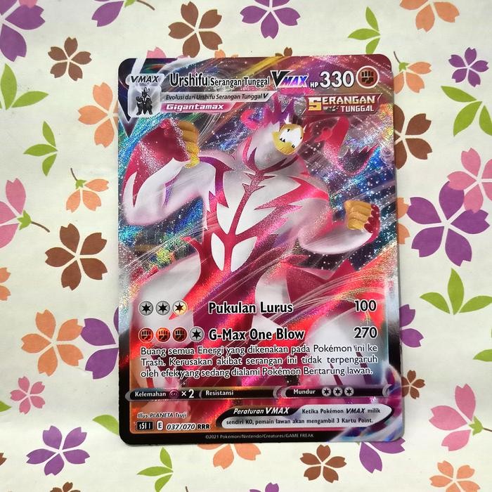 PROMO urshifu serangan tunggal vmax RRR s5I 037/070 pokemon tcg indonesia
