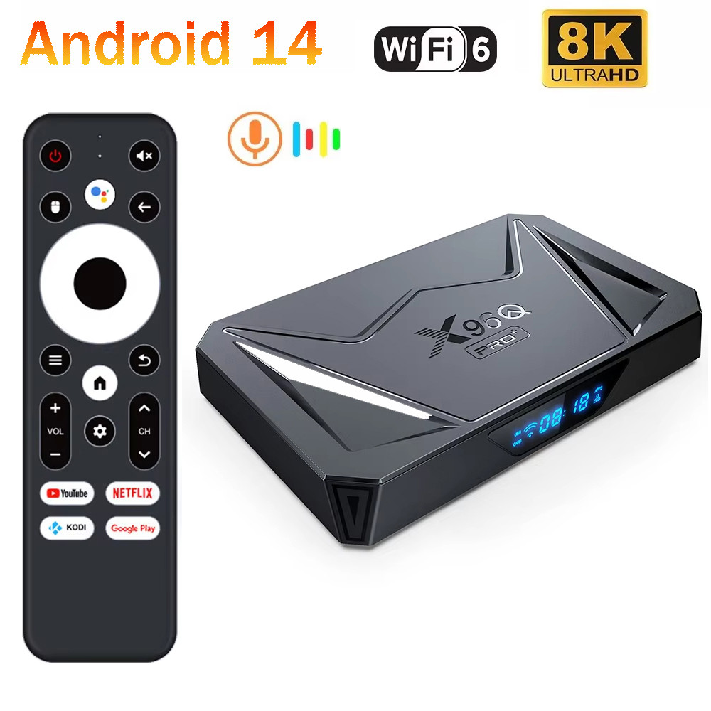 Smart TV BOX X96Q PRO PLUS Android 14 TV Box Allwinner H728 Octa Core 1000M Wifi 6 Support 8K HD