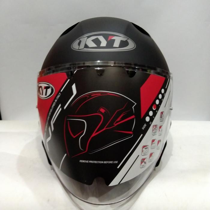 HELM KYT NFJ SOLID BLACK DOF HELM HALF FACE