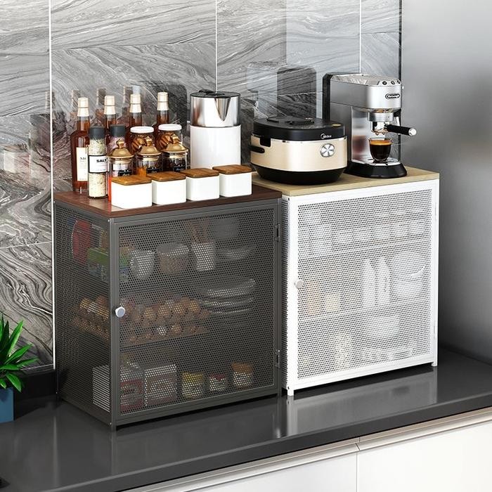 Tudung Saji 1 Pintu Lemari Makanan Piring Minimalis Rak Dapur Stainless Rak Penyimpanan Serbaguna