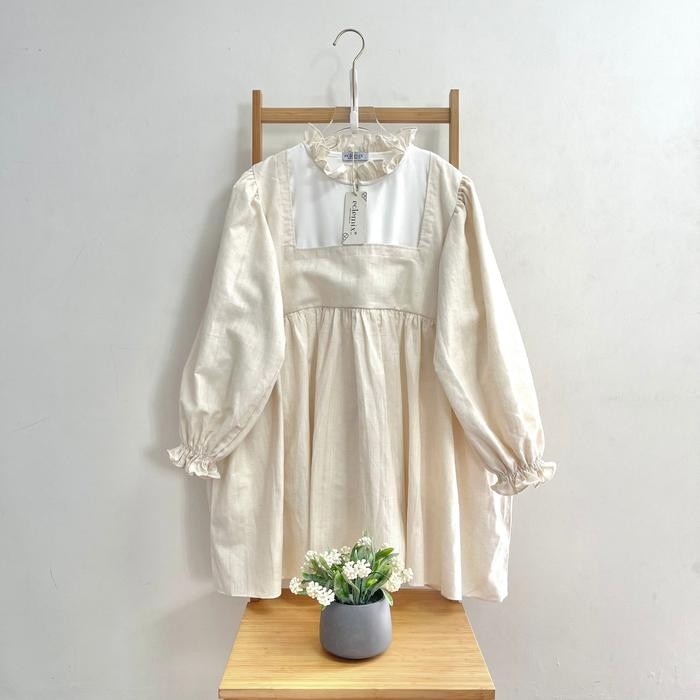 ug5s- Eclemix Top Rula Atasan Wanita Blouse Baby Doll Vintage Pakaian Casual Lengan Panjang