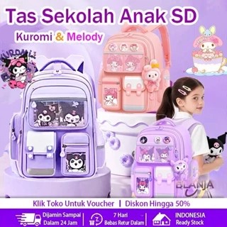 ⭐COD/ORI⭐Tas Sekolah Anak SD/TK Perempuan   |  Kuromi & Melody & Cinnamoroll & Capybara - Tas Ransel