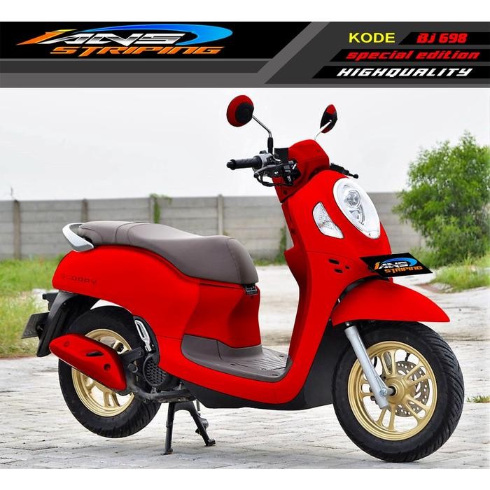 ASLI STICKER DECAL SCOOPY FULL BODY MOTOR / STICKER VARIASI SCOOPY POLOSAN/ STICKER WARNA TERBARU