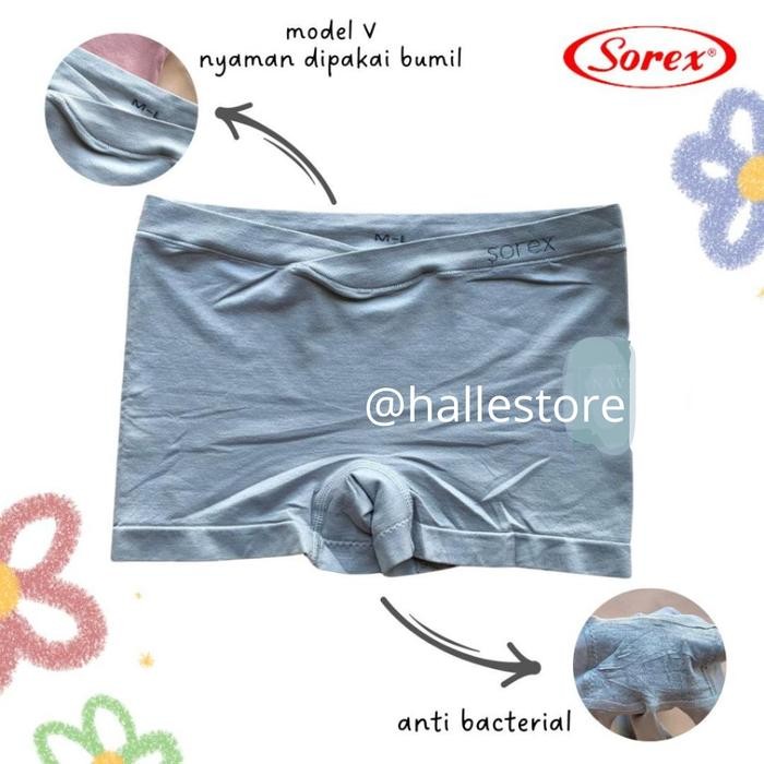 (PROMO 2 PCS) Cd Hamil Sorex 1201 Celana Dalam Wanita Hamil Model Boxer Low Waist Boxer Maternity