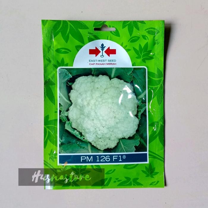 benih bunga kol brokoli putih pm 126 f1 isi 250 butir kmasan pabrik cap panah merah