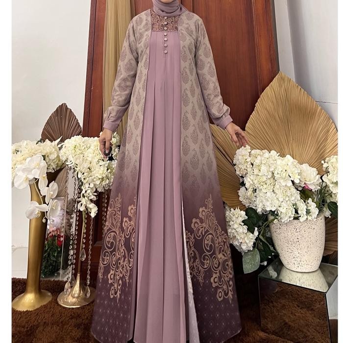 de68- Gamis Alila Jemia Hijab ( Dress+Hijab) 249 Gamis Muslim
