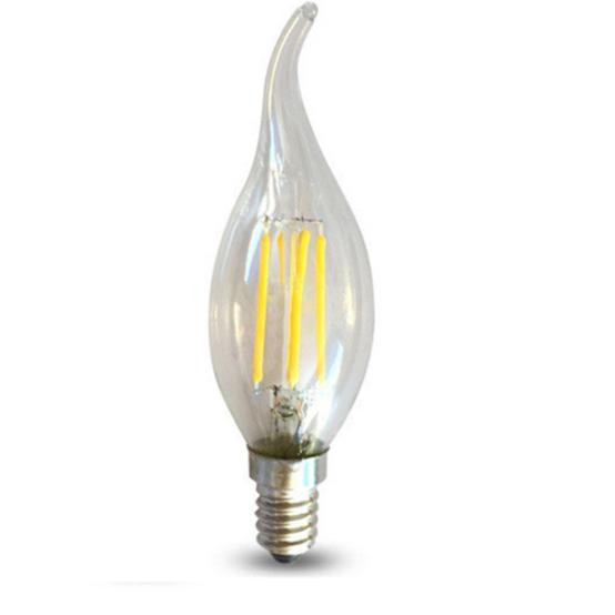 e4n7- Lampu Led Bulb Filament C35 4W E14 2200K Dimmable 3+Mxc35Fe14D22