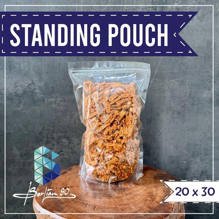 Plastik Standing Pouch 20X30 Cm Plastik Snack Plastik Klip Berdiri Zipper Pasti Promo