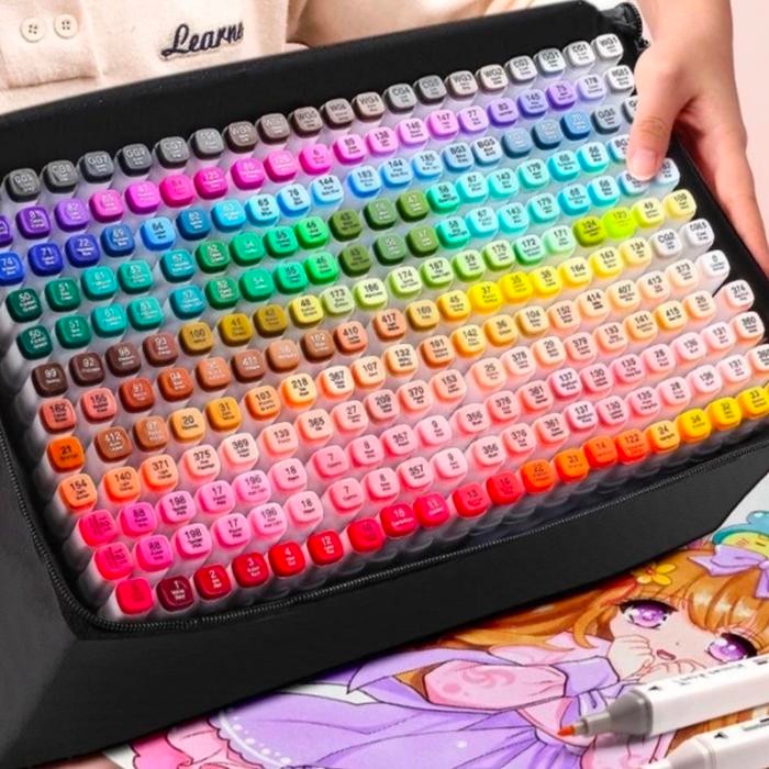 Touchfive Landscape 80 Pcs Colors Set White Body Touch Five Marker