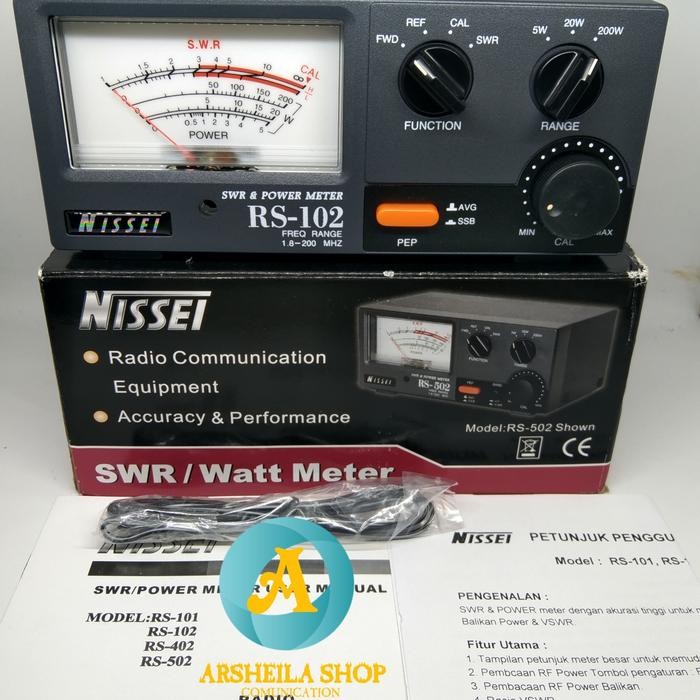 SWR WATT METER POWER METER NISSEI RS 102