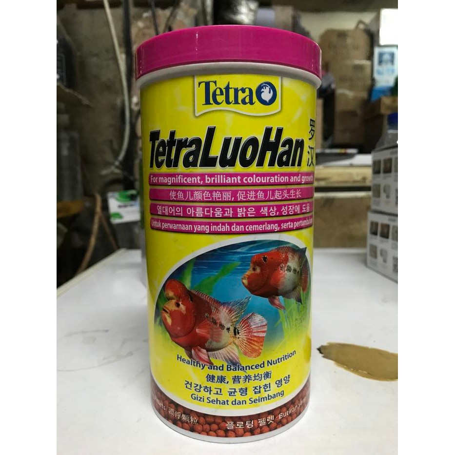 UNTUK AQUARIUM & KOLAM RENANG Tetra LuoHan 330gr/1000mL - Pakan Ikan Tetra - Tetra Louhan READY STOK