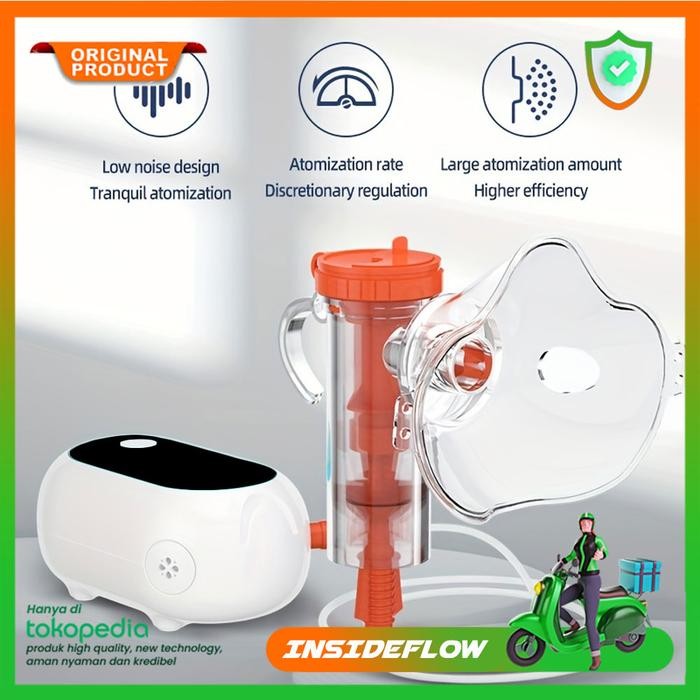 Ready Mesh Nebulizer Atomizer Alat Bantu Uap Pernafasan Asma Pilek Oksigen