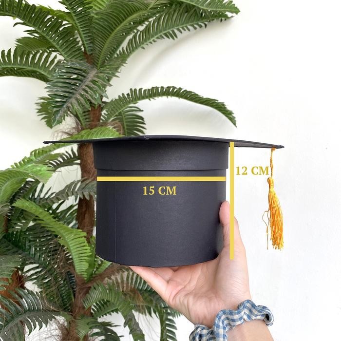egk6- Bloom Box Topi Wisuda / Graduation Kotak Bunga Bulat