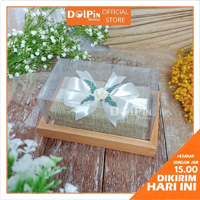 Nampan Kayu Tempat Uang Tutup Mika untuk Seserahan Lamaran Pernikahan