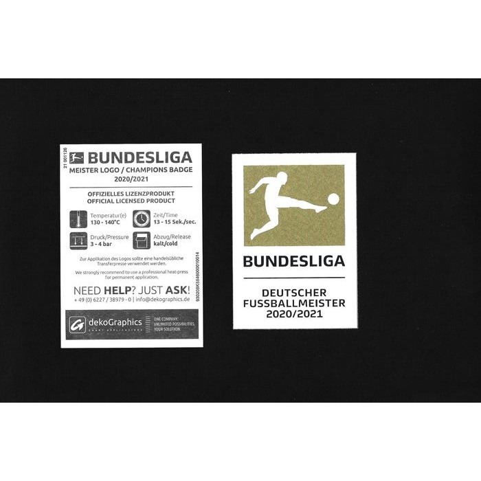 ORIGINAL Patch Bundesliga Winners 20 - 21. Patch for Jersey. READY STOCK
