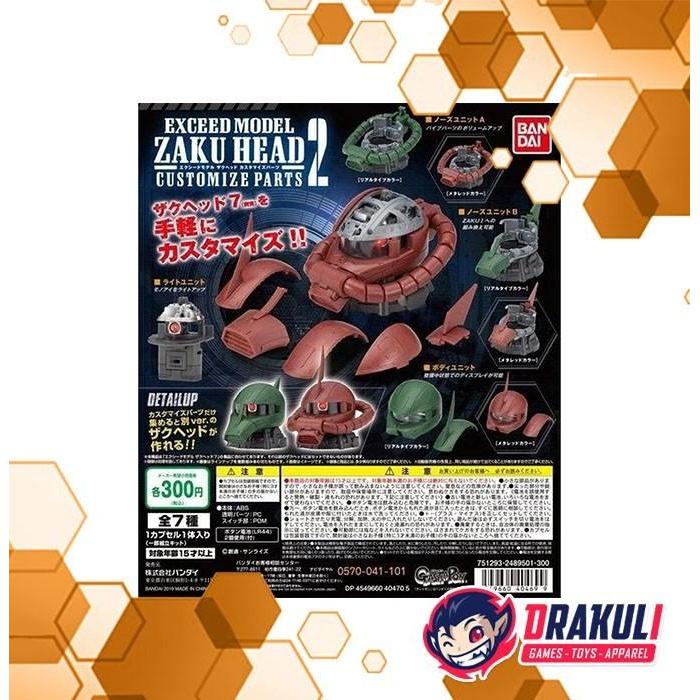 HOT SALE GASHAPON EXCEED MODEL ZAKU HEAD CUSTOMIZE PART 2 TERBARU TERMURAH