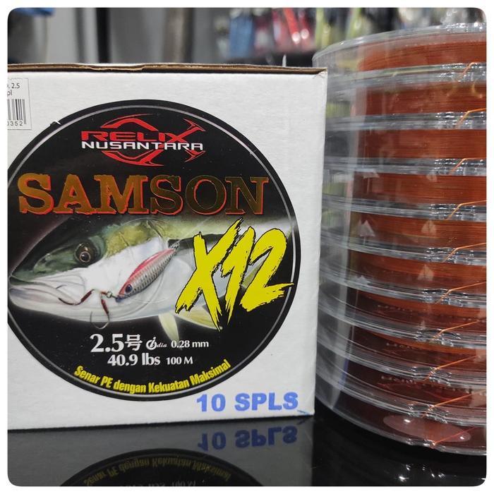 SENAR PANCING PE RELIX NUSANTARA SAMSON X12 100 METER 10 ROLL CONNECTING SENAR PANCING REEL