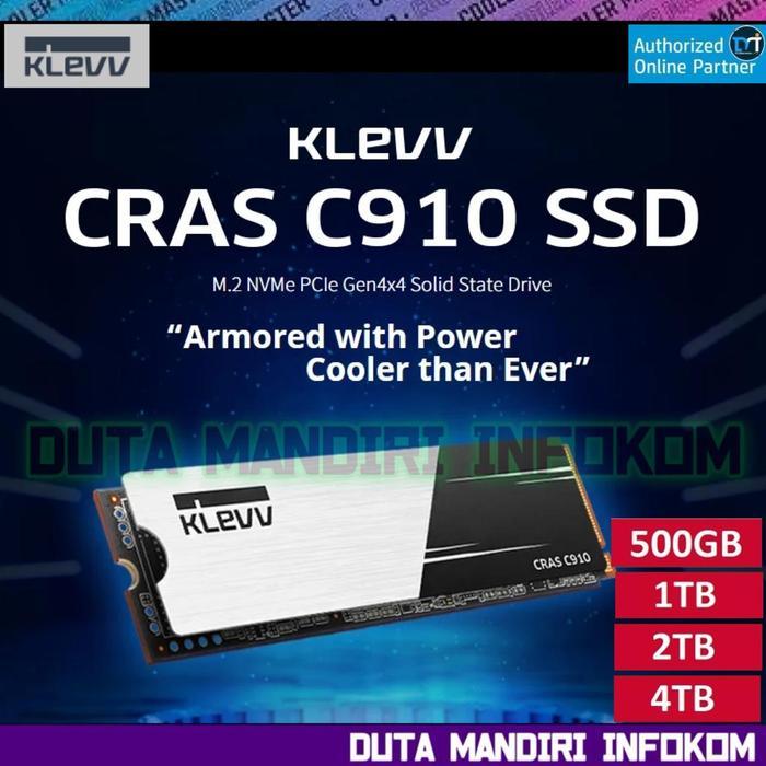 KLEVV CRAS C910 SSD 500GB 1TB 2TB 4TB - M.2 2280 NVME PCIE GEN4 X4