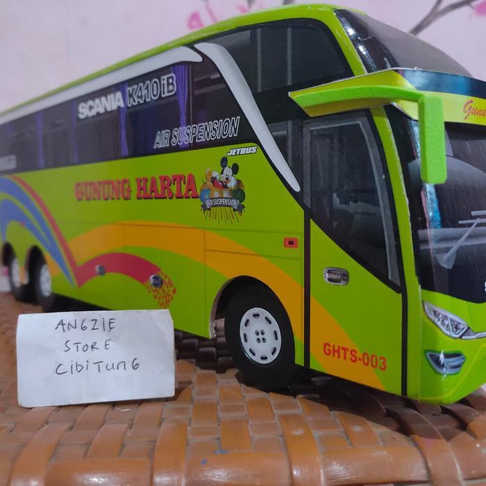 Miniatur bus bis Gunung harta Tronton roda 6