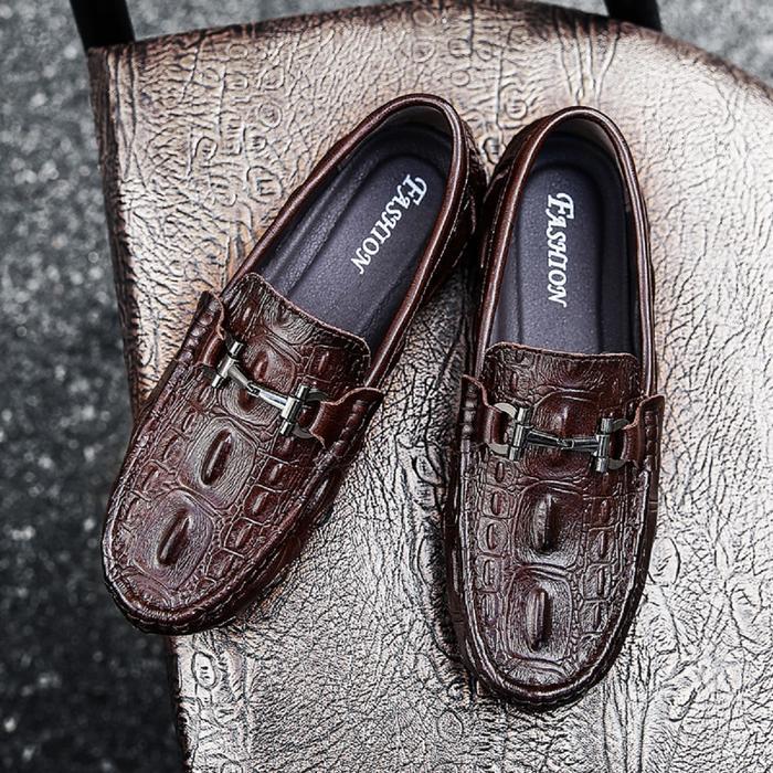 Eiger - Kulit Sapi Asli Formal Sepatu Kerja Kantor Sepatu Tanpa Tali Santai Pantofel Pria Slop