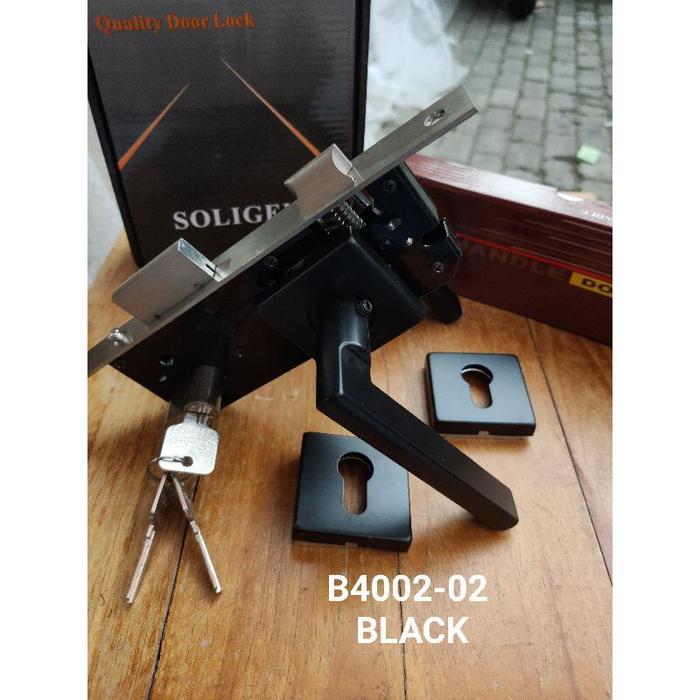 (SALE) HANDLE PINTU KOMPLIT DENGAN BODY KUNCI MERK SOLIGEN MODEL KOTAK