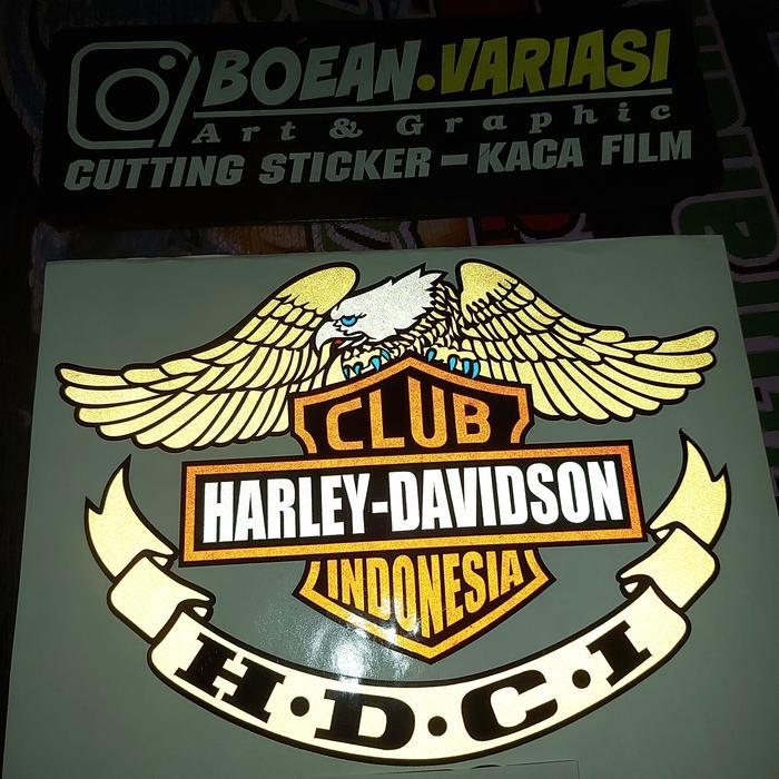 Cutting Sticker Harley Davidson Wing Harley Davidson Kaca Body Mobil