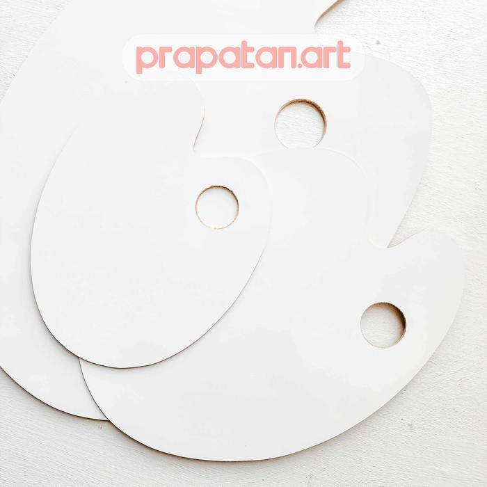 Palet Lukis V-TEC Kayu Oval Melamine Painting Palette