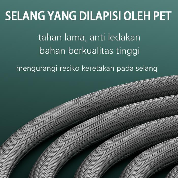 Premium Selang Shower Fleksibe Dengan Pipa Shower, Penyambung, Selang Penghubung Kepala Shower, Dan