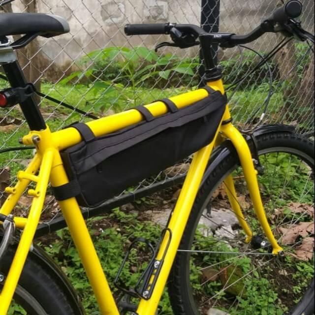 Pasific Sports - Tas Frame Sepeda Cordura Nylon Full Puring+Busa 8Ml Bersepeda