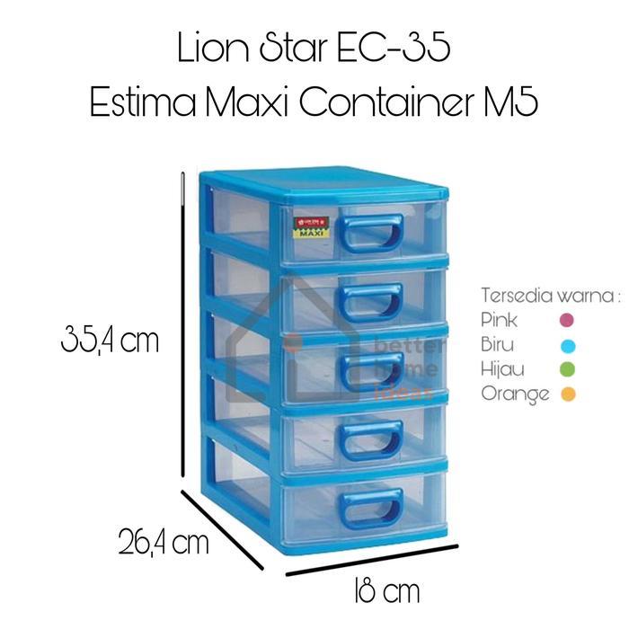 Laci Plastik Mini 5 Susun - LION STAR Estima Maxi M5