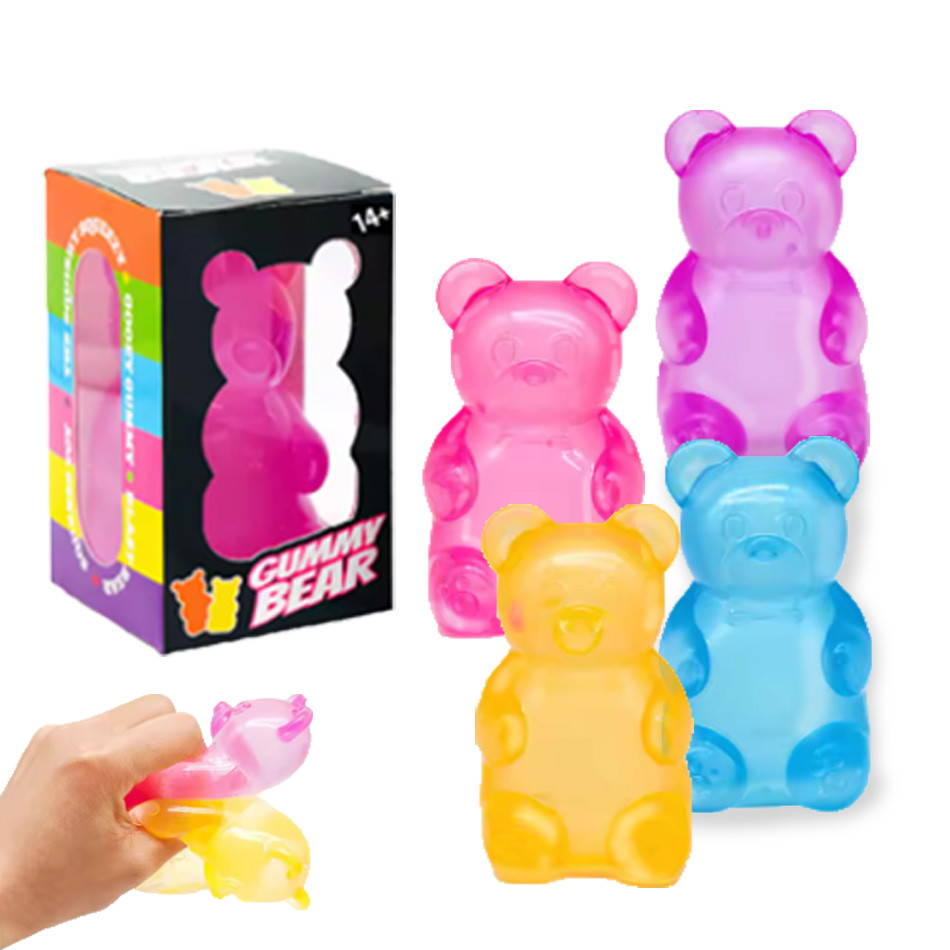Stress Bear Squishy Ball Gummy Bear Toy Sugar Filled Squishy Stress Relief Ultra-Soft Decompression