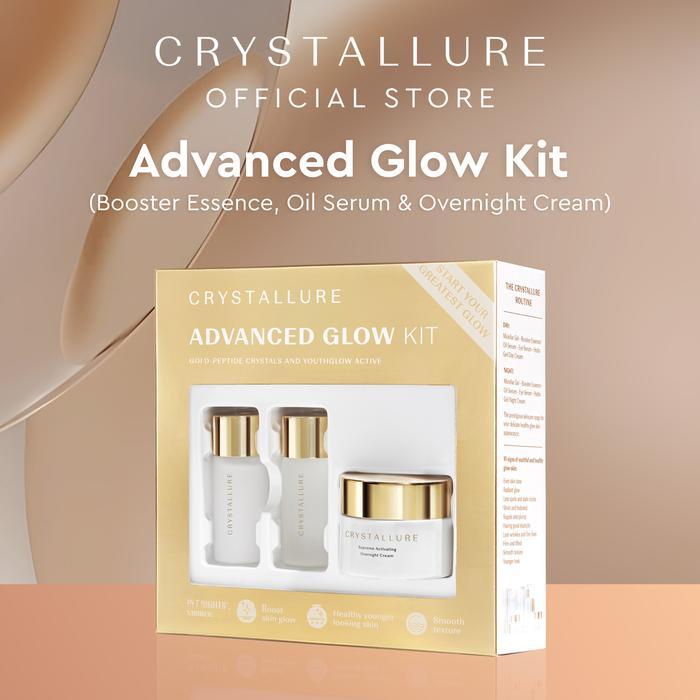 Crystallure Advanced Glow Kit (Produk antiaging untuk kulit glowing) Vitamin Retinoid