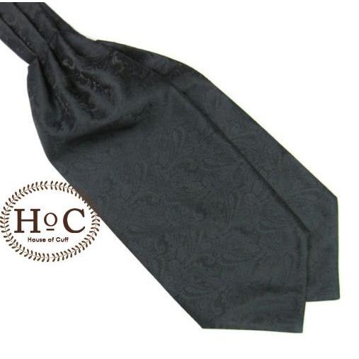 Houseofcuff Dasi Ascot Tie ASCOT / CRAVAT TIE BLACK
