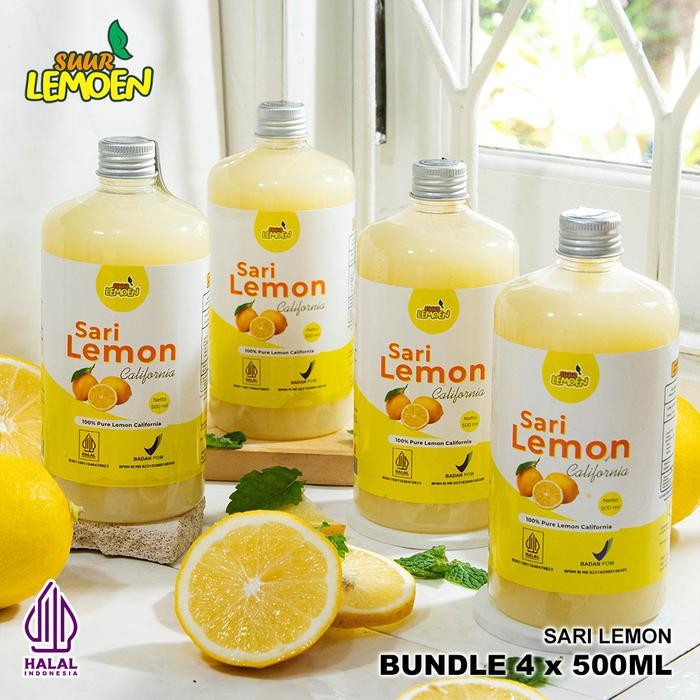 

oW.galiban - SUUR LEMOEN Sari Lemon Murni 2 Liter Paket Hemat BPOM Halal