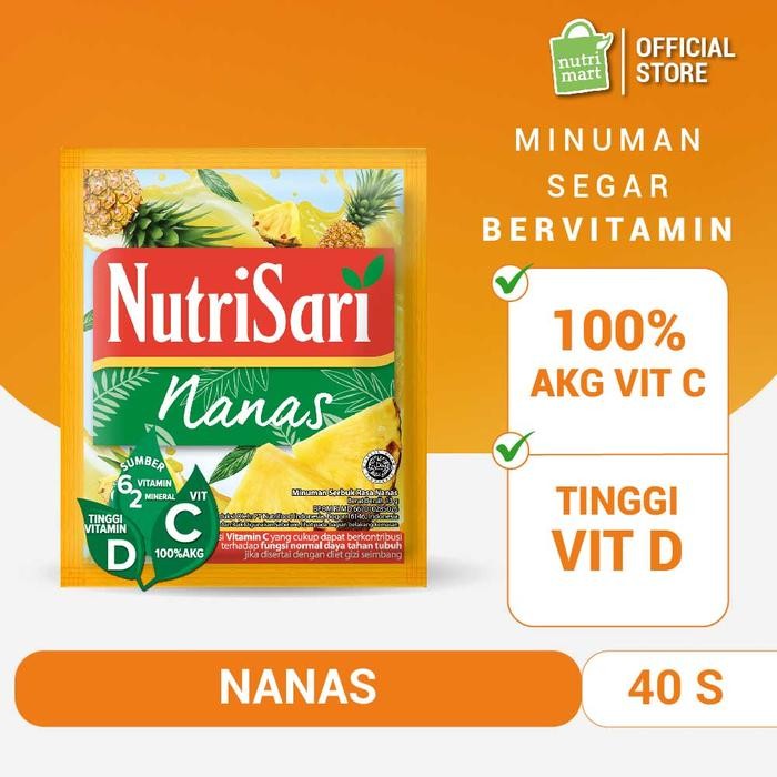 

oW.galiban - NutriSari Nanas 40 Sachet - Minuman Bubuk Rasa Nanas Segar dengan Vitamin